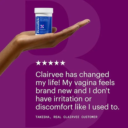 Bonafide Clairvee Vaginal Probiotic – Hormone-Free, 90 Day (45 Capsules)