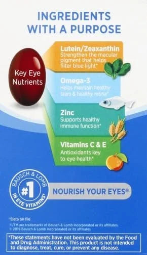 Ocuvite Eye Vitamin & Mineral Supplement, 3, Lutein, 90 Softgels