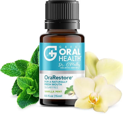 OraRestore Bad Breath Treatment for Adults Halitosis: Dentist Formulated Oral Rinse Concentrate Tooth Oil Liquid Toothpast...