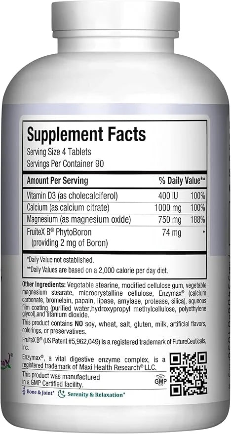 Maxi Health Calcium Magnesium Supplement D3 and (360 Tablets)