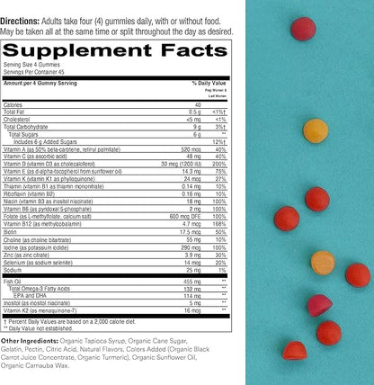 SmartyPants Prenatal Multivitamins and Probiotic Immunity 3 Fish D3, C, (30 Day