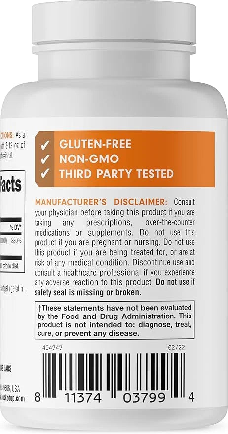 Bucked Up Vitamin A 10000IU Per (240 Servings, 240 Softgels)