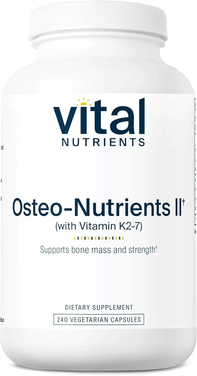 Vital Nutrients Osteo-Nutrients II K2 + D3, Calcium, 240 Capsules