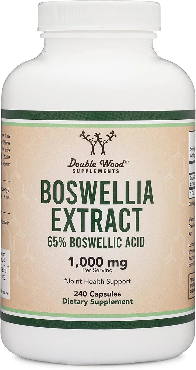 Boswellia Serrata - 240 Capsules (Max Strength 1,000mg of 65% Boswellic Acid Extract) Boswellia Extract Capsules (Joint Su...