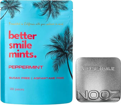 NOOZ Better Smile Mints - Oral Health Support & Fresh Breath-Peppermint Flavor | Sugar-Free, Aspartame-Free Mints for Teet...