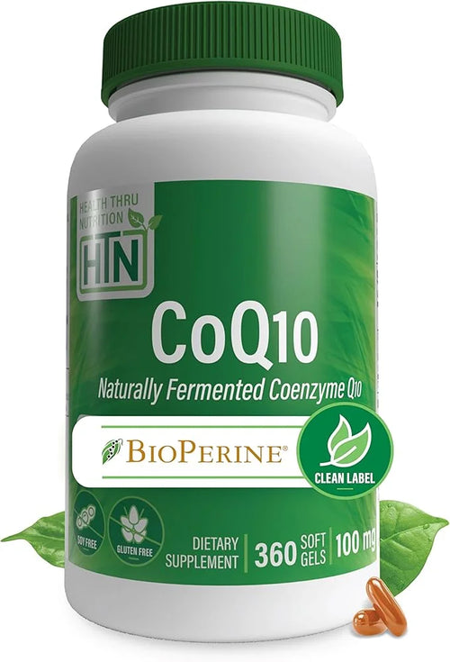 Health Thru Nutrition CoQ-10 100mg 360 Softgels Q10 | 3rd Party