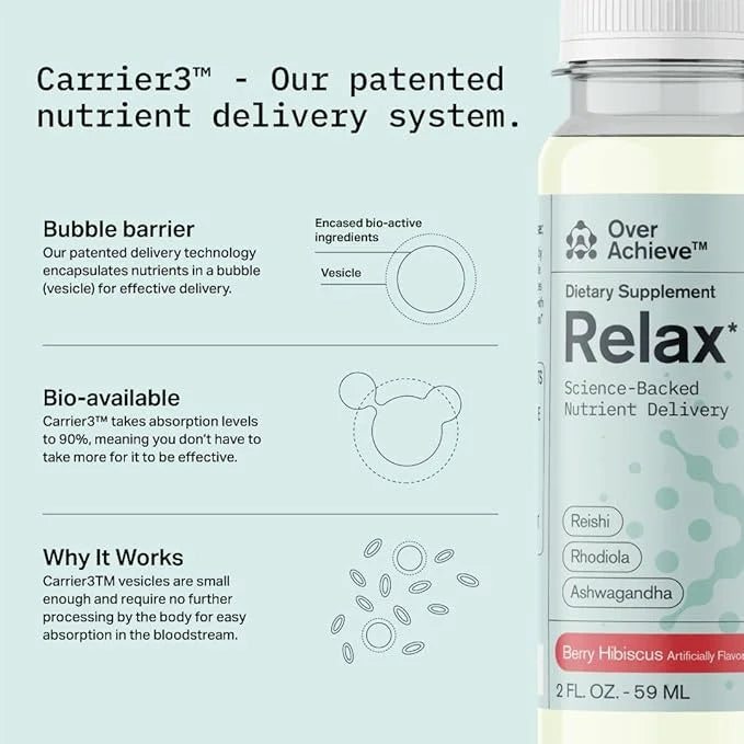 Relax Drink for Relaxation and Stress 12 Pack 2oz