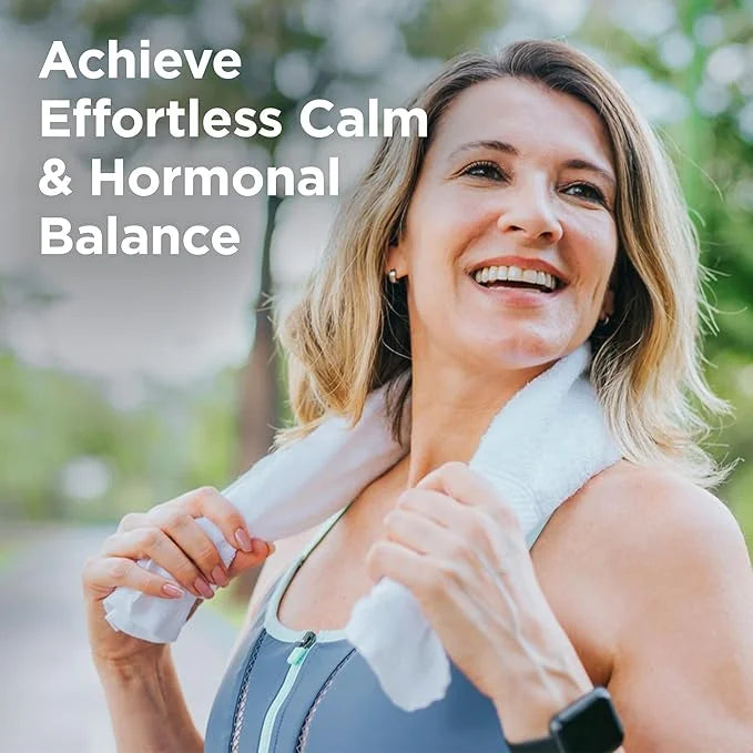 BB Company CalmAgain Menopause Support, Relief & Hormone Balance - Nervousness Relief, Mood Support, Hot Flashes, Night Sw...