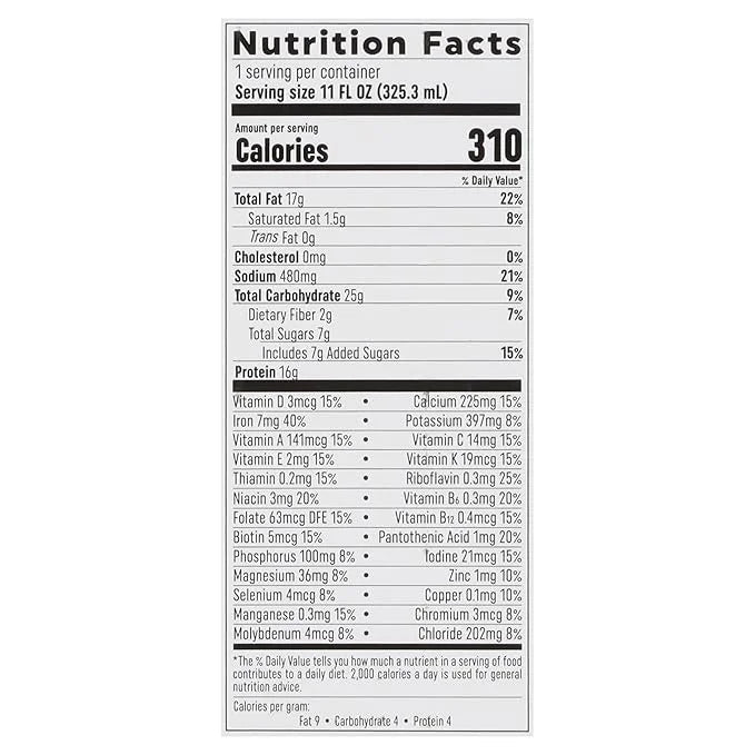 100% Plant-Based Meal Replacement Shake, Vegan, 16g Pea 26 Vitamins 11Fl Oz 12)