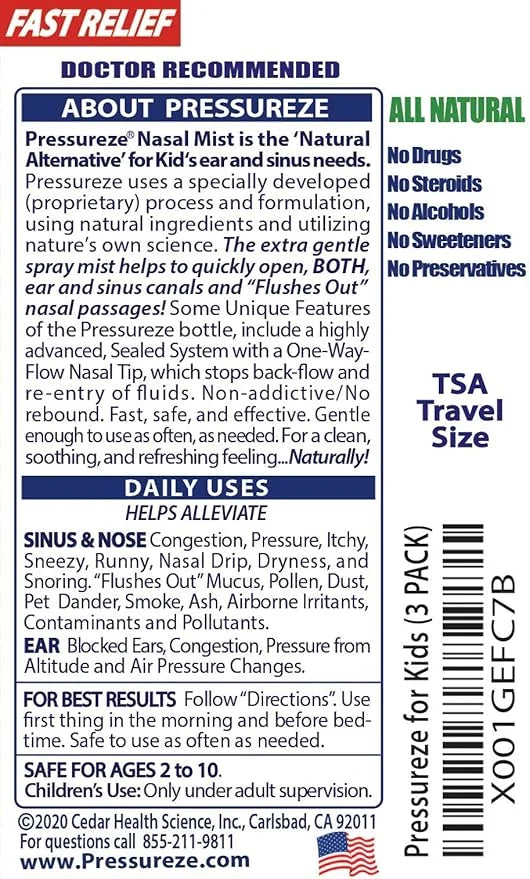 All Natural Preservative-Free Sterile Nasal Spray |130 Sprays, 18 ml 3)