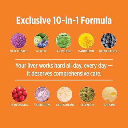 DOCTORS' PREFERRED Liver+ Revive & Restore 10-in-1 Formula 4’Liver and 60 Capsules