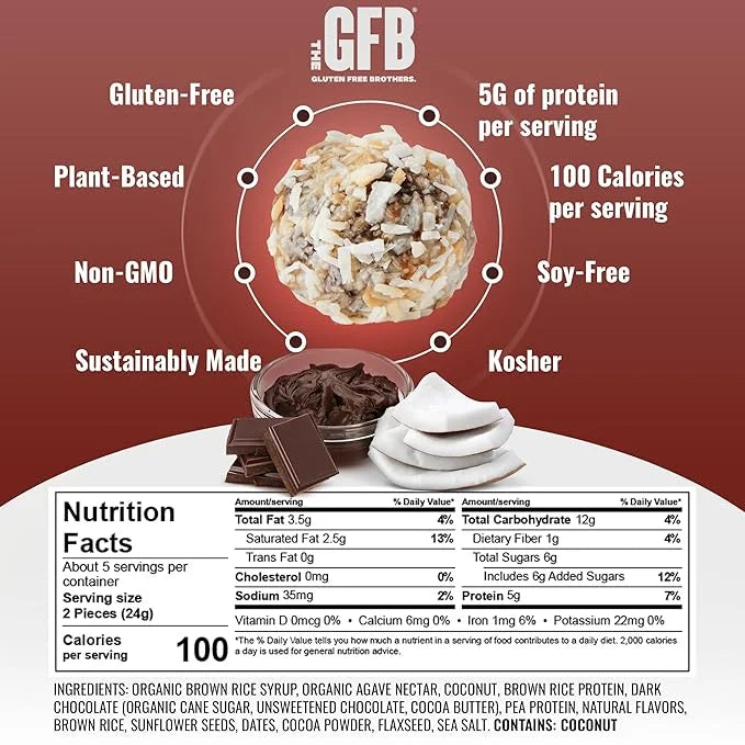 The GFB Variety Pack Protein Bites - Gluten Free, Plant Based, Non GMO, Sustainably Made – Ridiculously Tasty, Healthy, Ve...