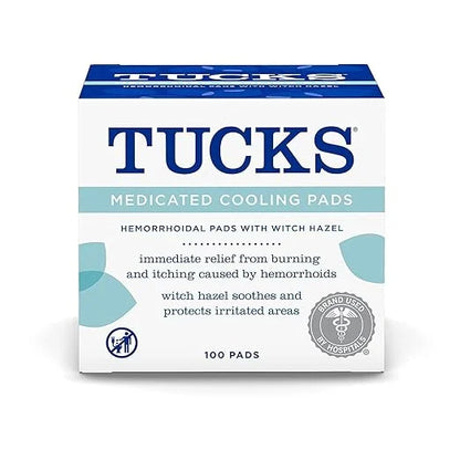 TUCKS Medicated Cooling Pads, 100 Count