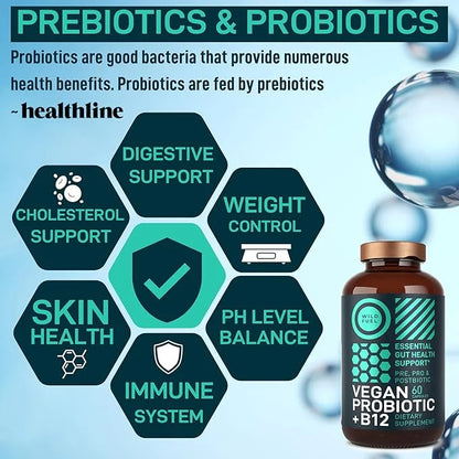 Vegan Probiotic Plus B12-22 Billion CFU B12 with 60 Gluten-Free