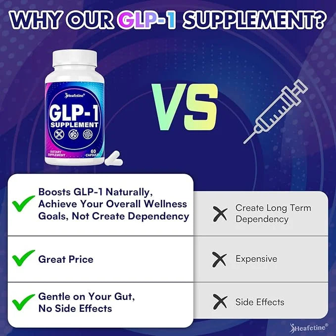 GLP-1 Supplement Support, with Naturally GLP1 Supplement Probiotic for Women & Men, Hops & Green Tea Extract, GLP 1 Supple...