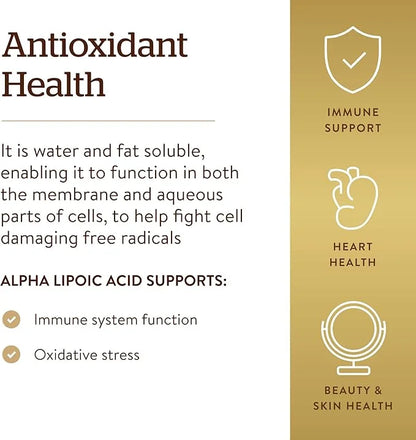 Solgar Alpha Lipoic Acid 200 mg, 50 Vegetable CoQ-10 - 50 Servings
