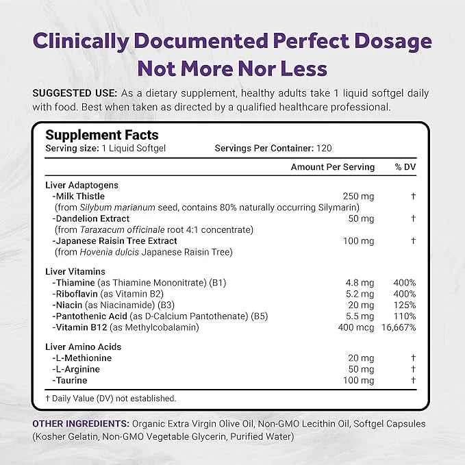 Naturalis Silymarin Milk Thistle 1300mg Enhanced 13-in-1 Liver 120 Liver