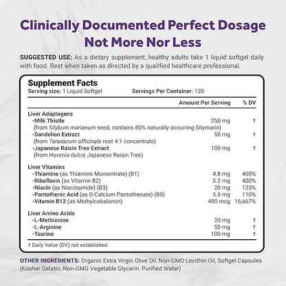 Naturalis Silymarin Milk Thistle 1300mg Enhanced 13-in-1 Liver 120 Liver