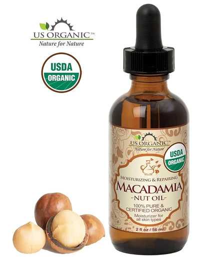 US Organic Macadamia Nut Oil Unrefined Virgin, USDA Certified Organic, Pure & Natural, Cold Pressed, Sourced in Kenya, in ...