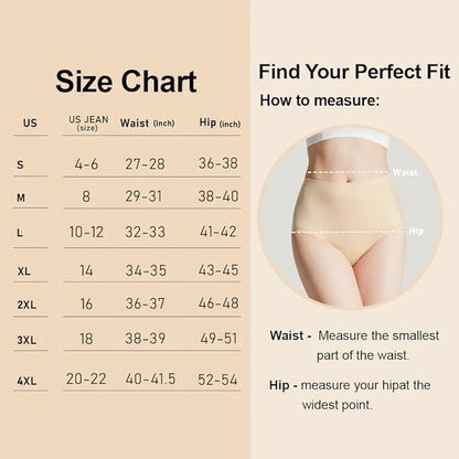BATTEWA Incontinence Underwear for Women, Leak 50ml,Beige,2X-Large
