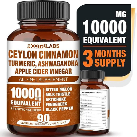 All-in-1 10000mg Highest Potency Ceylon Cinnamon, 90 Vegan