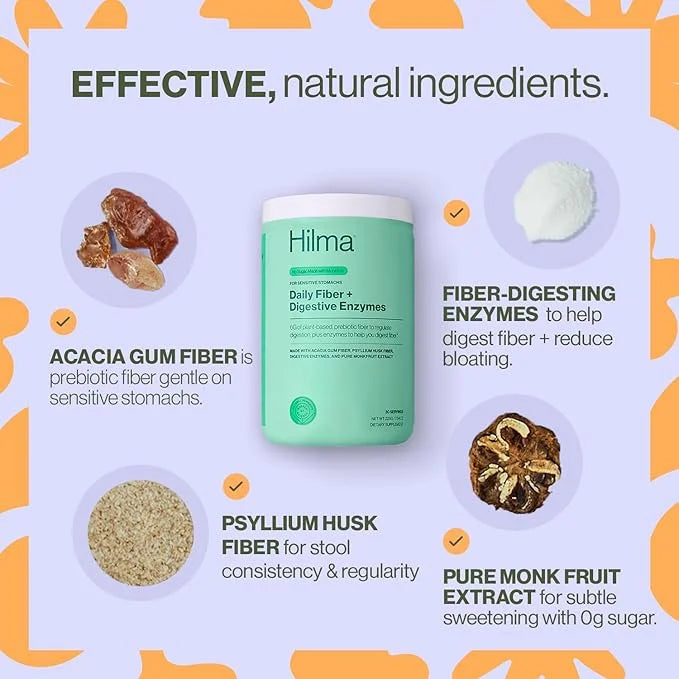 Hilma Daily Fiber + Digestive Enzymes 30 Servings
