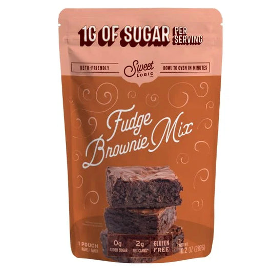 Sweet Logic Keto Baking Mix - Fudge Brownie - Gluten-Free - Dairy Free - Diabetic-Friendly - High Protein - Allulose - Ste...