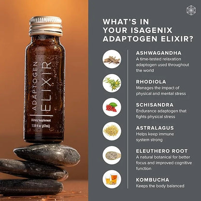 Isagenix Adaptogen Elixir 1.59 Oz (10 Count)