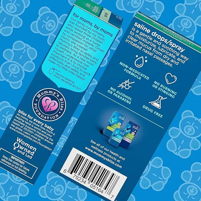 Mommy's Bliss Saline Drops/Spray, Nasal Relief 1 Fl 2)