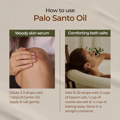 Gya Labs Palo Santo Essential Oil for Diffuser - 0.34 Fl Oz - 100% Pure Natural Palo Santo Oil for Hair, Skin, Perfume Can...