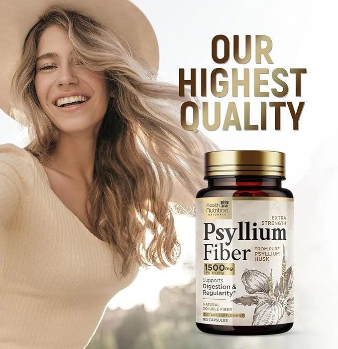 High Absorption Psyllium Husk Capsules 1500mg 180 Fiber