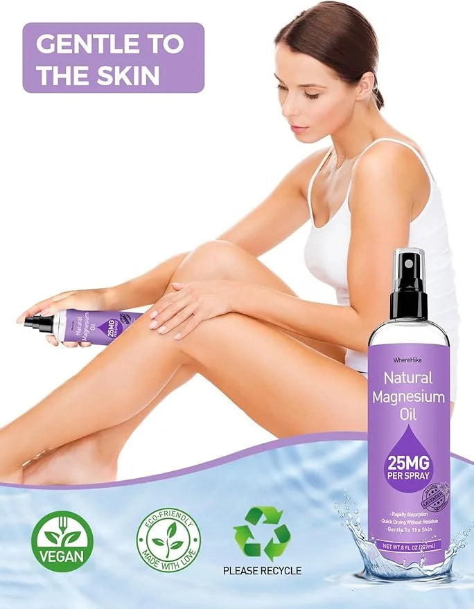 Pure Magnesium Oil Spray for Feet,Ideal Gift for Sleep & Muscle Relaxation,Better Sleep,Rapid Absorption,Quick Drying With...