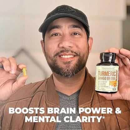 Turmeric Curcumin & Ginkgo Biloba Supplements 2 Pack
