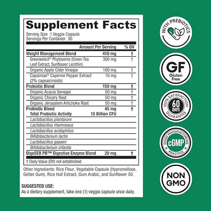 Physician's CHOICE Probiotics for Weight Management 6 Probiotic 30 CT