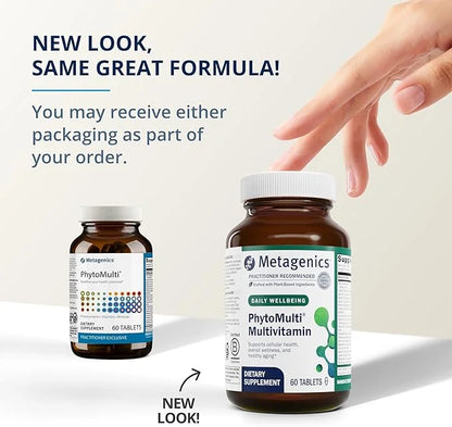Metagenics PhytoMulti Multivitamin Without Iron 20+ Essential B6, Lutein, 60 Tablets