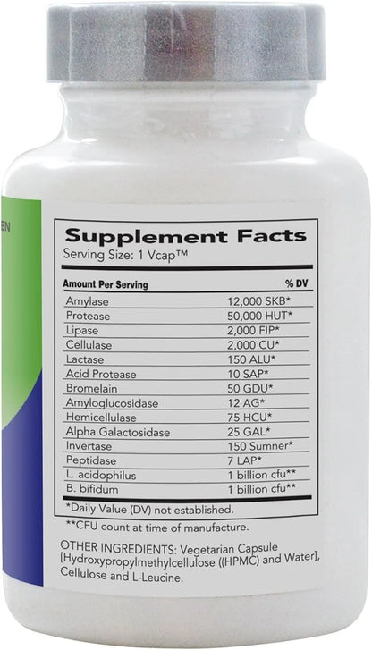 AbsorbAid Platinum Digestive Enzyme Support 120 12 Digestive 2 Probiotics