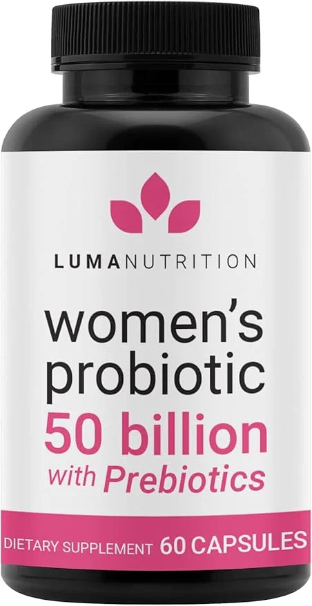 Luma Nutrition Probiotics for Women with Prebiotics 50 Billion 60 Capsules