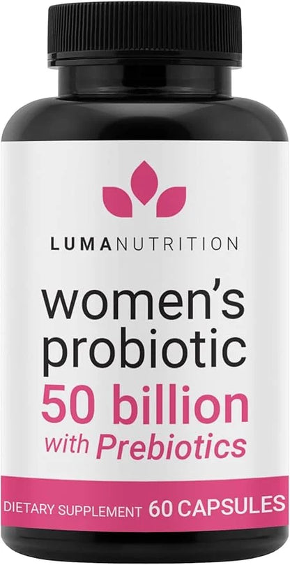 Luma Nutrition Probiotics for Women with Prebiotics 50 Billion 60 Capsules