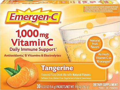 Emergen-C 1000mg Vitamin C Powder, with Antioxidants, B Vitamins and Electrolytes, Vitamin C Supplements for Immune Suppor...