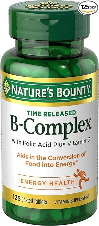 Nature's Bounty B-Complex with Folic Acid 125 Tablets 4)