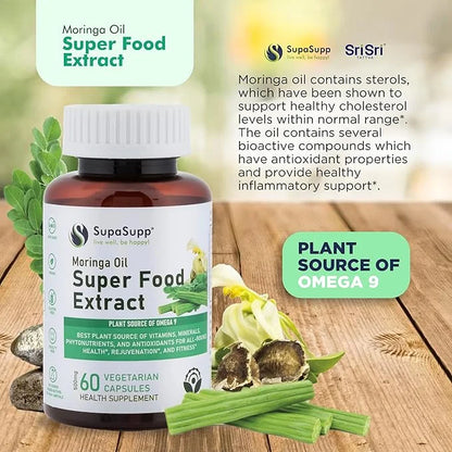 SRI SRI TATTVA Moringa Oil for Immune Support, Energy, and Skin Rejuvenation – Pure Moringa Leaf Extract Daily Supplement ...