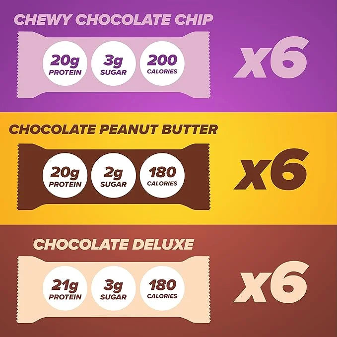 Pure Protein Bars Chocolate Variety Pack (18 ct) - Product Image
