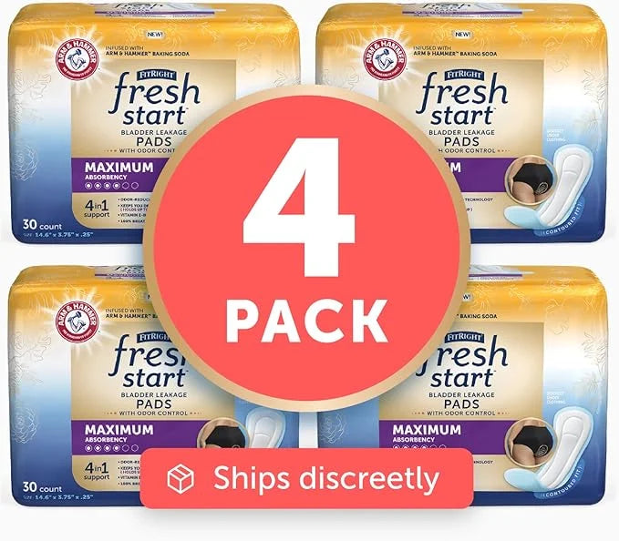 FitRight Fresh Start Postpartum and Incontinence (120 Count) (30 Count, 4)