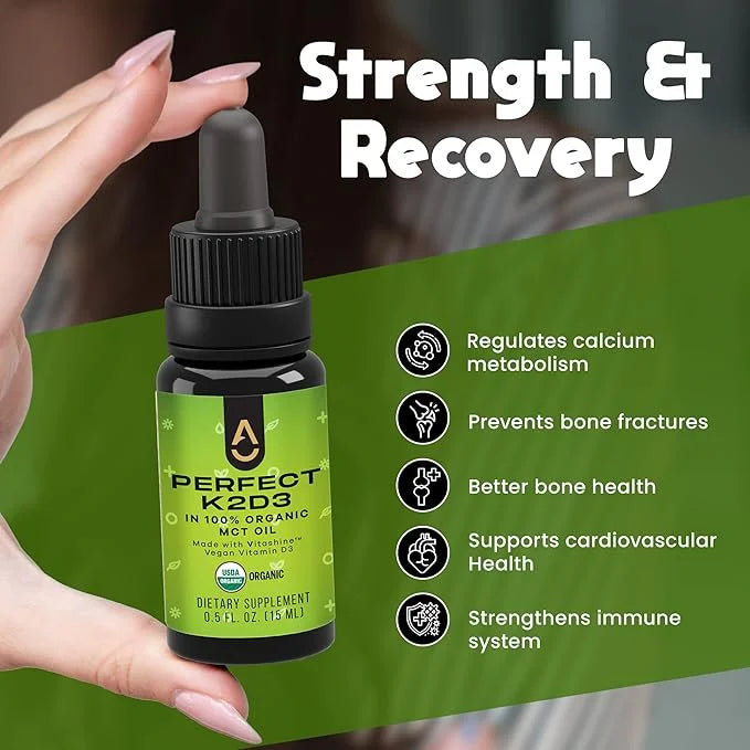 ACTIVATION Liquid Vitamin D3K2 Products, 1 Month Supply K2 D3 Vitamin Supplement in MCT Oil, D3K2 Vitamins and Minerals, D...