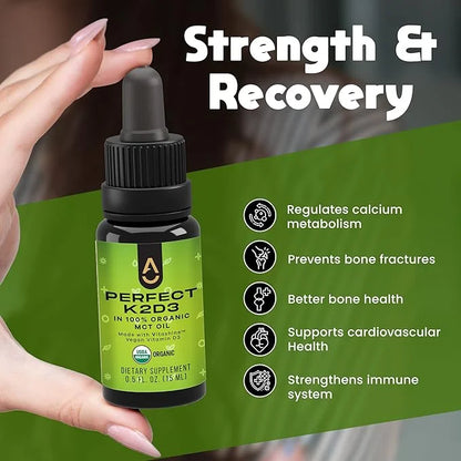 ACTIVATION Liquid Vitamin D3K2 Products, 1 Month Supply K2 D3 Vitamin Supplement in MCT Oil, D3K2 Vitamins and Minerals, D...