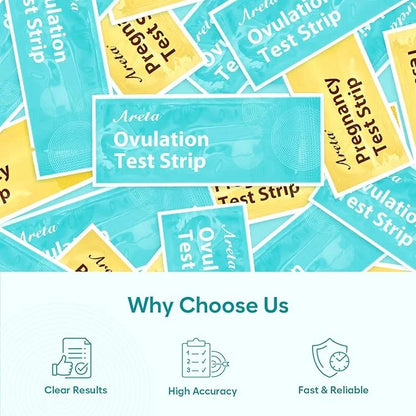 Areta Ovulation & Pregnancy Test Strips: 20 Ovulation 10 Pregnancy
