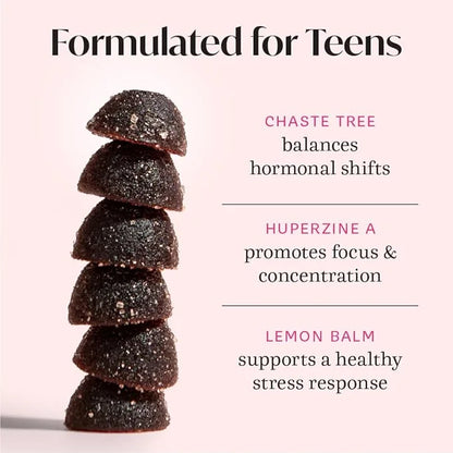 Winged Wellness Teen Queen Multivitamins for Teen Girls - Helps with Mood and Hormonal Health - for Ages 13+, Vegan & Glut...