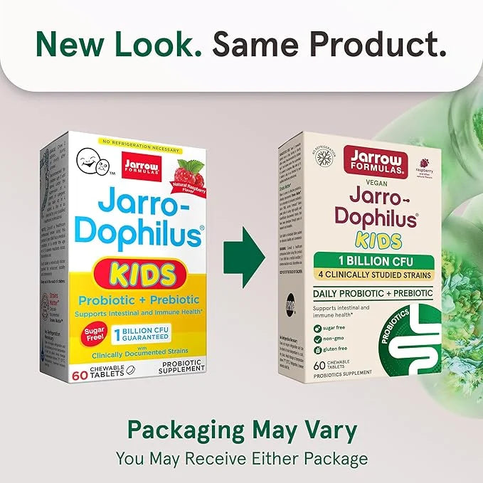Jarrow Formulas Jarro-Dophilus Kids Probiotics and 1 Billion 60 Sugar-Free 30 Day