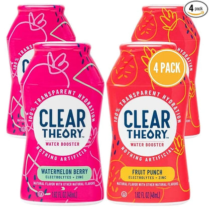 Clear Theory Water Flavoring Drops with Electrolytes, Water Enhancer Liquid Flavored Water Drink Mix, Hydration for Kids, ...