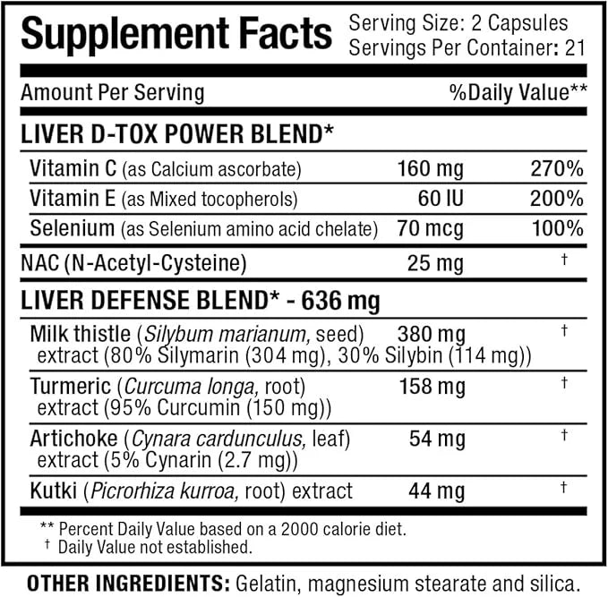 ALLMAX Liver D-TOX 42 Capsules 21-Day System